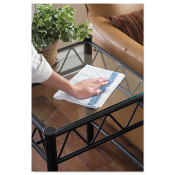 Rubbermaid® Commercial HYGEN™ Hygen Sanitizer Safe Microfiber Cloth, 16 X 19, White-blue, 24-pack freeshipping - TVN Wholesale